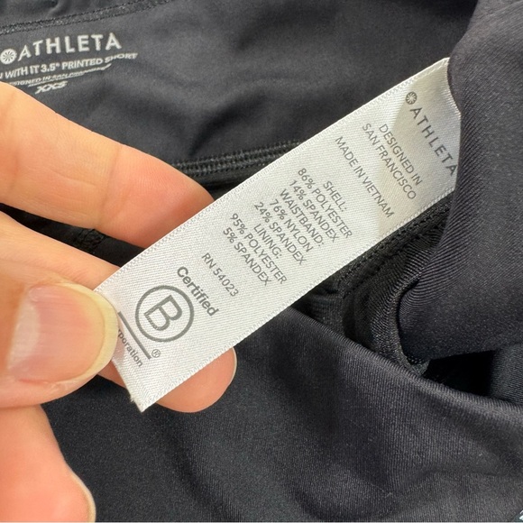 Athleta Run With It Shorts 3.5 Inseam Black Static Size XXS Lined - Picture 4 of 8